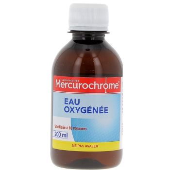 Eau oxyg&eacute;n&eacute;e Mercurochrome - flacon de 200 ml
