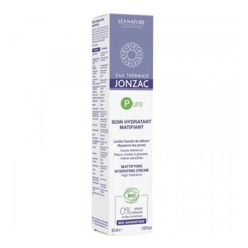 Eau thermale jonzac Pure cr&egrave;me purifiante matifiante L&eacute;a Nature - tube de 50 ml