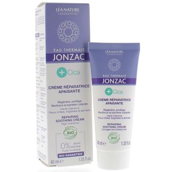 Eau thermale Jonzac +Cica Cr&egrave;me r&eacute;paratrice apaisante bio L&eacute;a Nature - tube de 40 ml