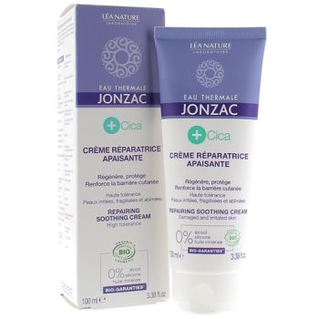 Eau thermale Jonzac +Cica Cr&egrave;me r&eacute;paratrice apaisante bio L&eacute;a Nature - tube de 100 ml