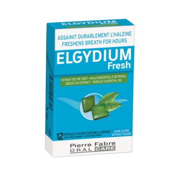 Elgydium Fresh pastilles &agrave; sucer Pierre Fabre - bo&icirc;te de 12 pastilles