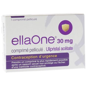 EllaOne 30mg - bo&icirc;te de 1 comprim&eacute; pellicul&eacute;