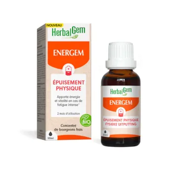 EnerGem &eacute;puisement physique bio Herbalgem - flacon compte-gouttes de 30ml