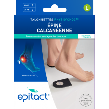Talonnettes Physio'choc &eacute;pine calcan&eacute;enne taille L Epitact - 1 paire