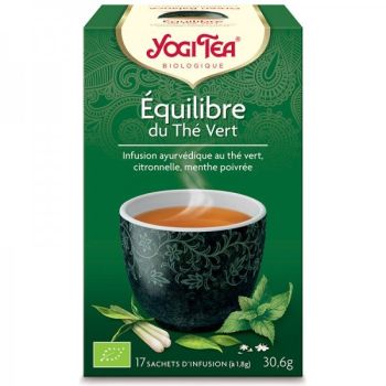 Equilibre du th&eacute; vert BIO Yogi Tea - boite de 17 sachets 