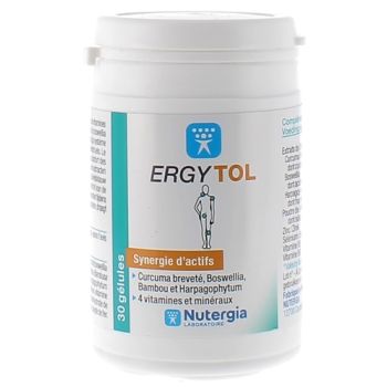 ErgyTol Nutergia - flacon de 30 g&eacute;lules