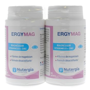Ergymag Magn&eacute;sium Nutergia - lot de 2 bo&icirc;tes de 90 g&eacute;lules
