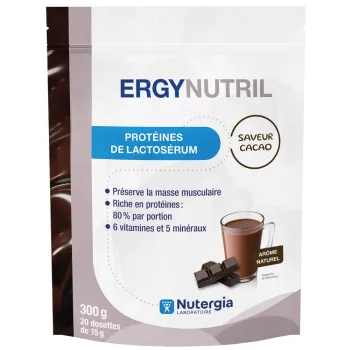 Ergynutril Prot&eacute;ines de lactos&eacute;rum cacao Nutergia - sachet de 300g