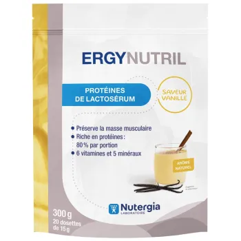 Ergynutril Prot&eacute;ines de lactos&eacute;rum vanille Nutergia - sachet de 300g