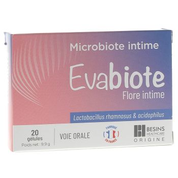 Evabiote flore intime Besins Healthcare - boite de 20 g&eacute;lules