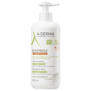 Exomega Control Lait &eacute;mollient A-Derma - flacon-pompe de 400 ml