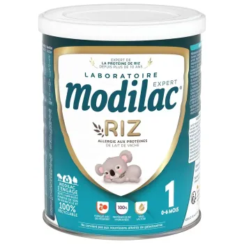 Lait de riz en poudre 1er &acirc;ge 0-6 mois Modilac Expert - pot de 400g