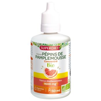 Extrait de p&eacute;pins de pamplemousse 1600mg bio Super Diet - flacon compte-goutte de 50ml