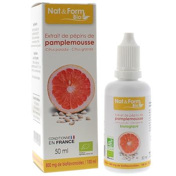 Extrait de p&eacute;pins de pamplemousse Nat & Form - flacon de 50 ml