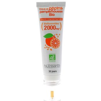 Extrait de p&eacute;pins de pamplemousse bio Nutrisant&eacute; - tube de 30 ml
