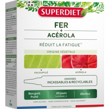Fer + ac&eacute;rola Superdiet - bo&icirc;te de 20 unidoses