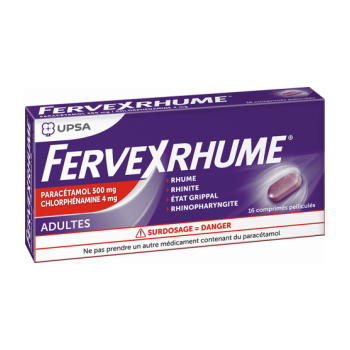 Fervex Rhume adulte UPSA - 16 comprim&eacute;s pellicul&eacute;s