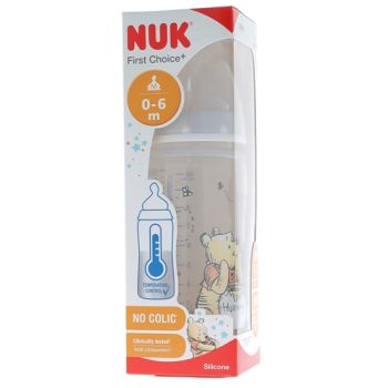 First Choice + Biberon Temperature Control Disney Winnie L'Ourson 0-6 mois NUK - biberon de 300 ml