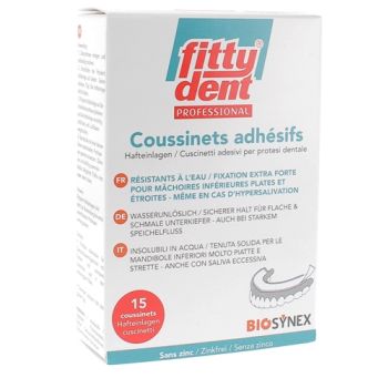 Fittydent Coussinets adh&eacute;sifs pour proth&egrave;se inf&eacute;rieure - 15 coussinets