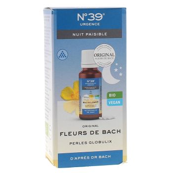 Fleurs d'E. Bach Nuit paisible N&deg;39 Lemon pharma - flacon de 20g de perles globulix
