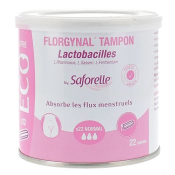 Florgynal tampon probiotique normal format &eacute;co Saforelle - bo&icirc;te de 22 tampons