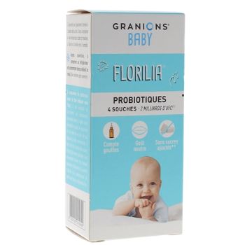 Florilia Sirop probiotiques b&eacute;b&eacute; Granions - flacon compte-gouttes de 8ml