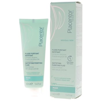 Fluide purifiant matifiant peaux &agrave; imperfections Placentor v&eacute;g&eacute;tal - tube de 40ml