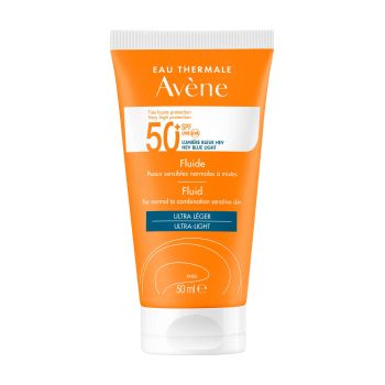 Fluide solaire SPF 50+ tr&egrave;s haute protection Av&egrave;ne - tube de 50 ml