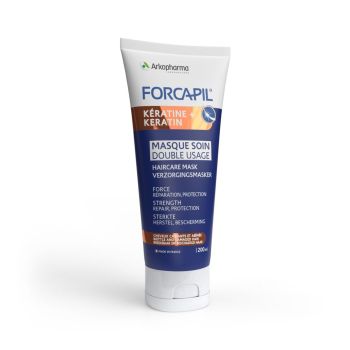 Forcapil masque soin double usage K&eacute;ratine+ Arkopharma - tube de 200 ml