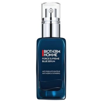 Force Supr&ecirc;me S&eacute;rum bleu anti-&acirc;ge & r&eacute;parateur homme Biotherm - flacon-pompe de 50 ml
