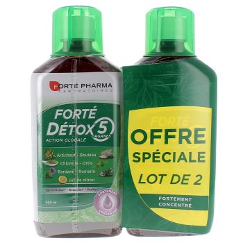 Fort&eacute; D&eacute;tox 5 Organes Fort&eacute; Pharma - Lot de 2 x 500 ml
