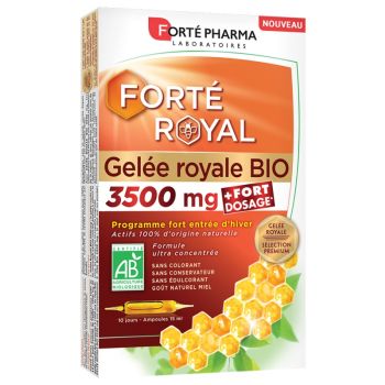 Fort&eacute; Royal Gel&eacute;e royale 3500 mg bio Fort&eacute; Pharma - bo&icirc;te de 10 ampoules