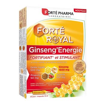 Fort&eacute; Royal Ginseng'Energie fortifiant & stimulant Fort&eacute; Pharma - 20 ampoules de 10ml