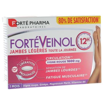 Fort&eacute;Veinol 12h Jambes l&eacute;g&egrave;res Fort&eacute; pharma - bo&icirc;te de 30 comprim&eacute;s