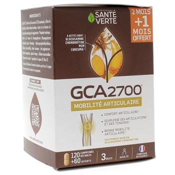 GCA 2700 mobilit&eacute; articulaire Sant&eacute; Verte - 120 comprim&eacute;s + 60 offerts