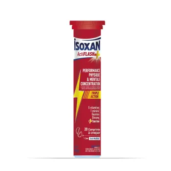 ActiFlash perfomance physique et mentale Isoxan - 20 comprim&eacute;s