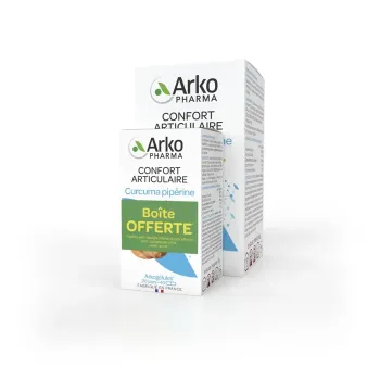 Arkog&eacute;lules Curcuma pip&eacute;rine confort articulaire bio Arkopharma - bo&icirc;te de 130 g&eacute;lules + 40 offertes