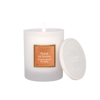 Bougie parfum&eacute;e Fleur de Santal Collines de Provence - bougie de 180g