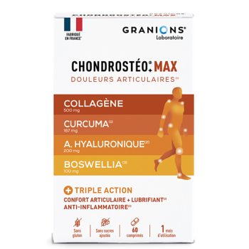 Chondrost&eacute;o+ max Granions - boite de 60 comprim&eacute;s