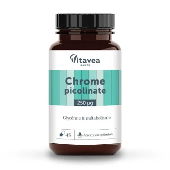 Chrome picolinate glyc&eacute;mie et m&eacute;tabolisme Vitavea - pot de 45 g&eacute;lules