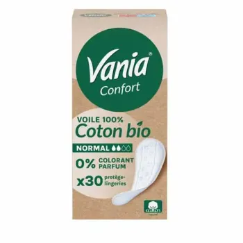 Confort prot&egrave;ge-slip coton bio normal Vania - boite de 30 prot&egrave;ge-lingeries