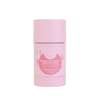 D&eacute;odorant solide fleur de coton Laino - stick de 60g