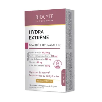 Hydra Extr&ecirc;me beaut&eacute; et hydratation Biocyte - boite de 40 g&eacute;lules