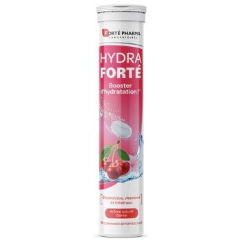 Hydra Fort&eacute; booster d'hydratation ar&ocirc;me naturel cerise Fort&eacute; Pharma - 24 comprim&eacute;s effervescents