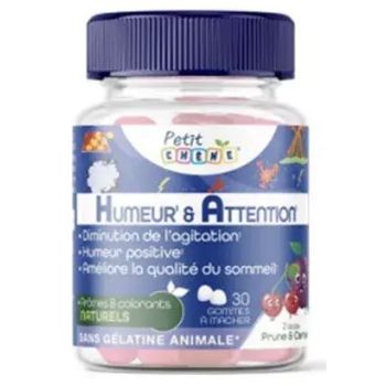 Petit Ch&ecirc;ne Humeur et Attention Les 3 Ch&ecirc;nes - pot de 30 gommes