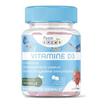 Petit Ch&ecirc;ne vitamine D3 Les 3 Ch&ecirc;nes - pot de 30 gommes