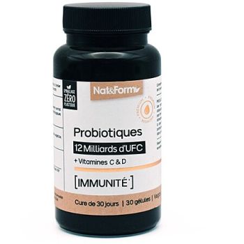 Probiotiques immunit&eacute; Nat&Form - pot de 30 g&eacute;lules