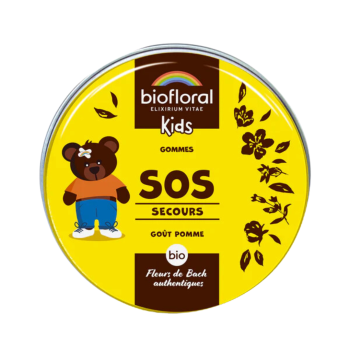 SOS secours enfants go&ucirc;t pomme Biofloral - boite de 45 gommes