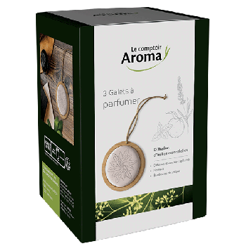 Galets &agrave; parfumer Le Comptoir Aroma - bo&icirc;te de 3 galets