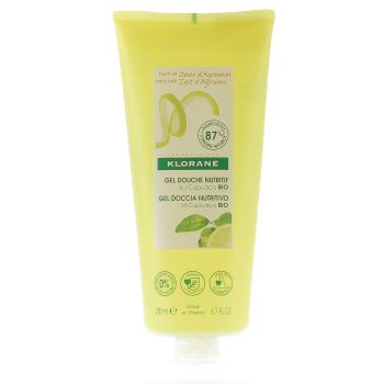 Gel douche nutritif au beurre de Cupua&ccedil;u bio Zestes d'Agrumes Klorane - tube de 200 ml